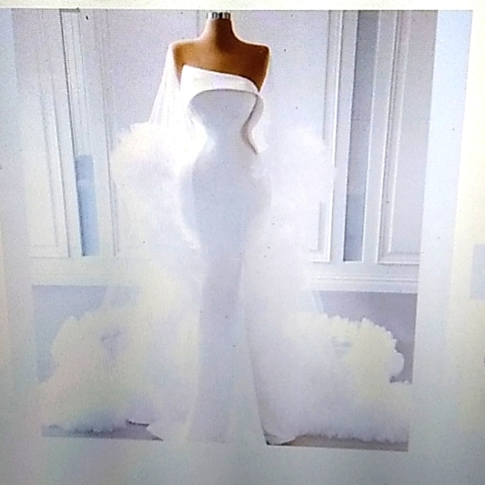 Modest Satin Mermaid Wedding Dress